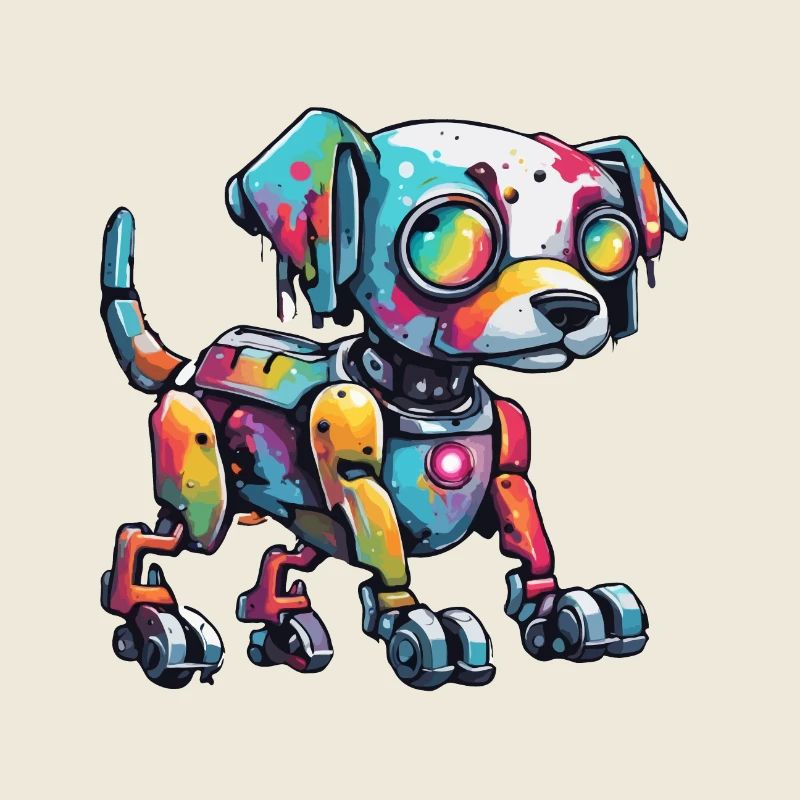 Roboter Tier / KI / Mechanisierte Tiere / Comic