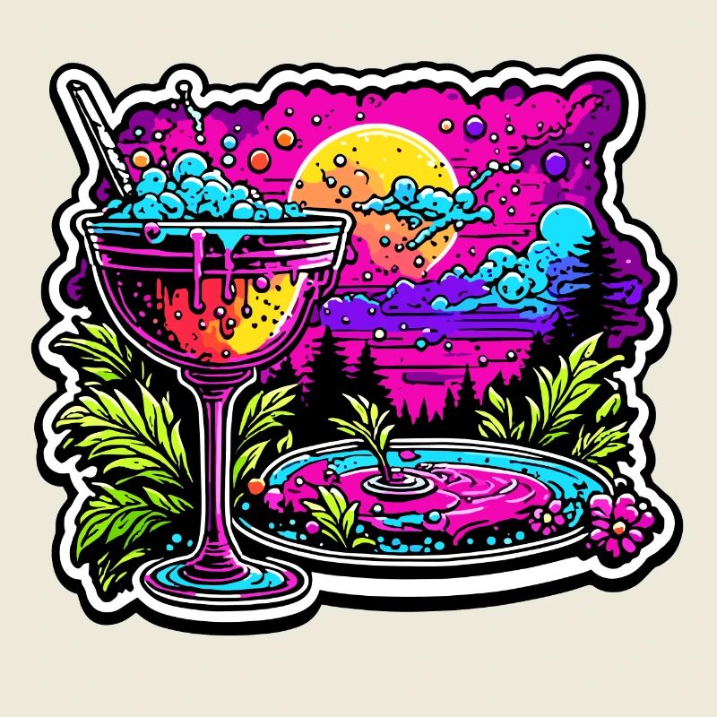 Abstrait / Cocktail / Coucher de soleil / Nourriture /