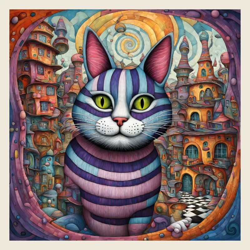 Surreale Pop-Tiere 8 Katze