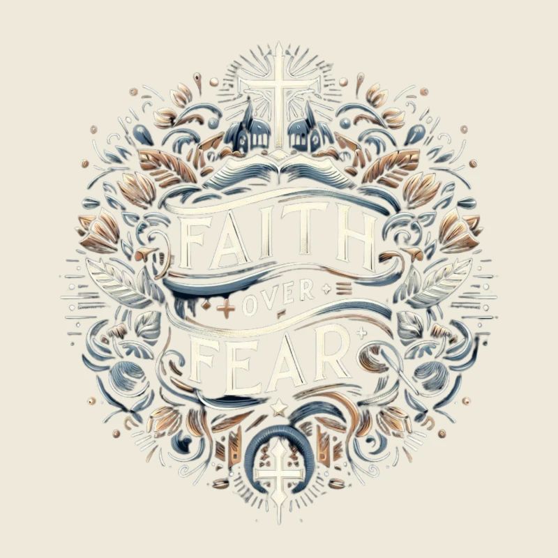 Glaube Über Angst Emblem