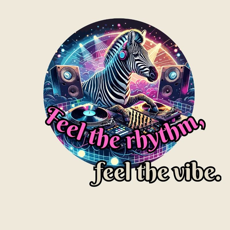 Fühle den Ryhtmus - Zebra am DJ Pult
