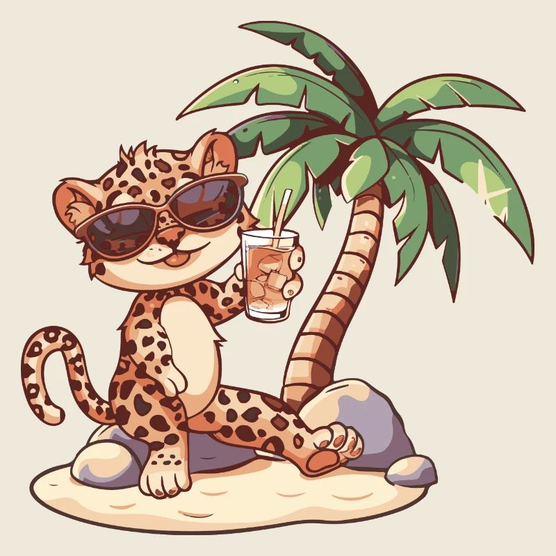 Leopard Summer Beach Vacation