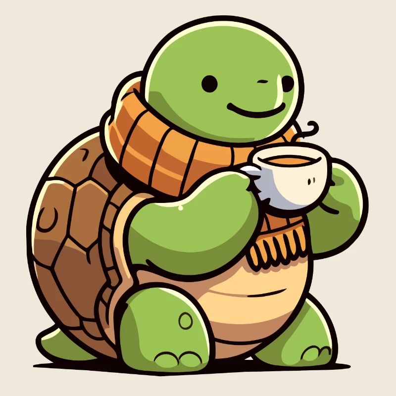 Tea Time Turtle: Der Muschel-Schlürfer