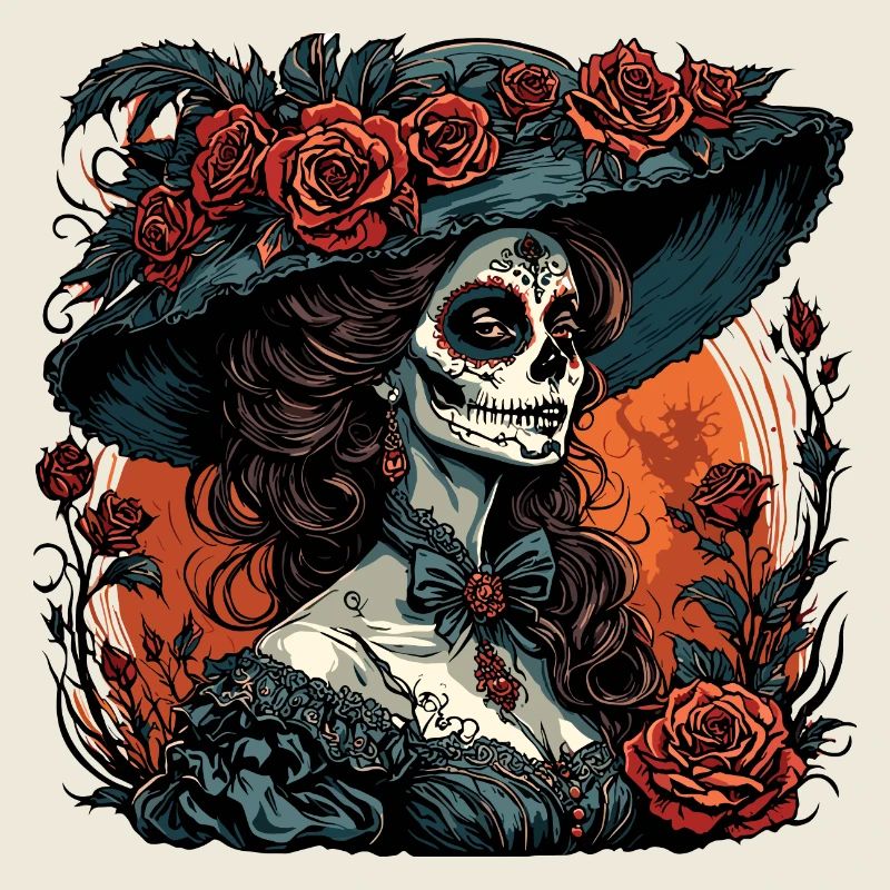 La Catrina/ Tattoo / Mexiko / Frau / Skull