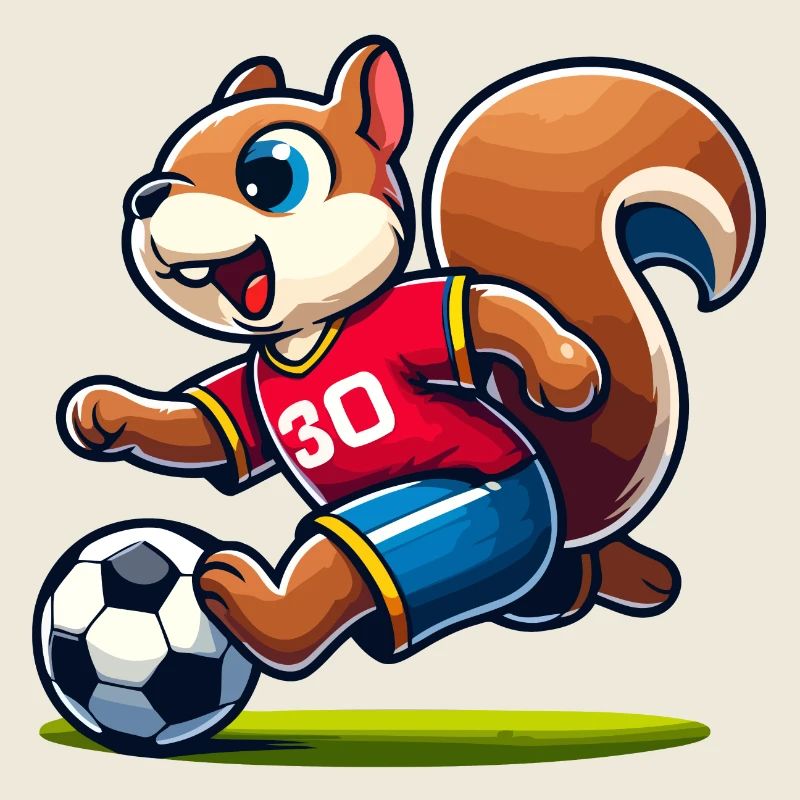 Scamper Striker: Das Fußball-Eichhörnchen