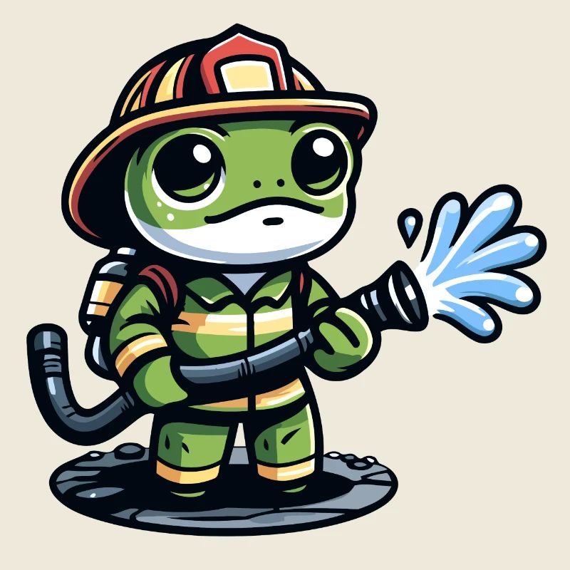 Ribbit de pompier : le courageux défenseur de l’étang