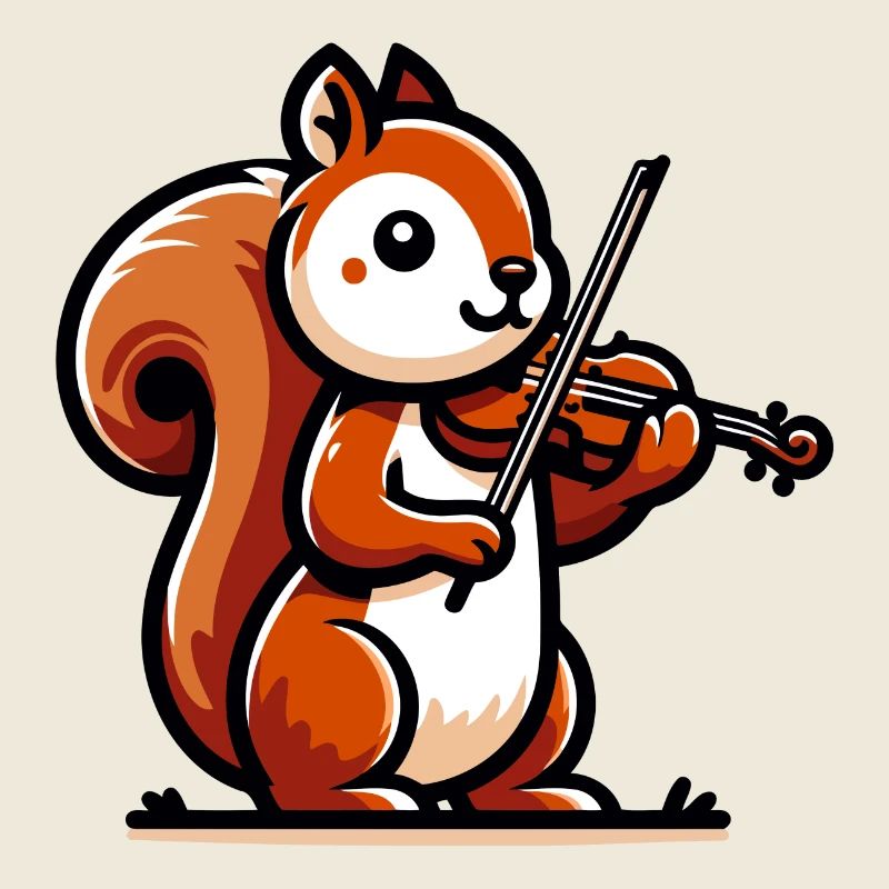 Melodic Squirrel: Symphony in the Park