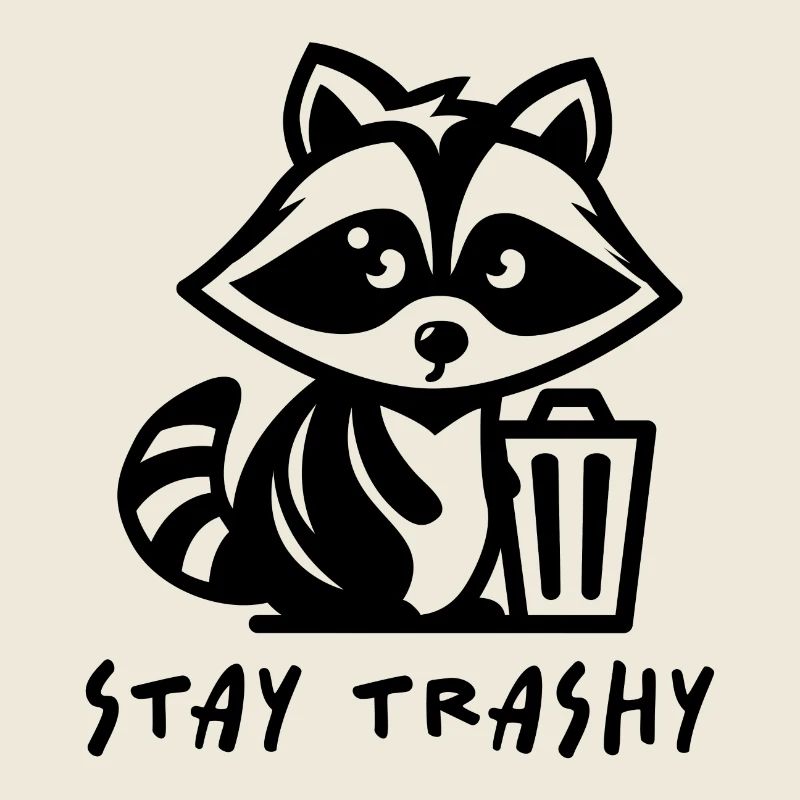 Waschbär Stay Trashy