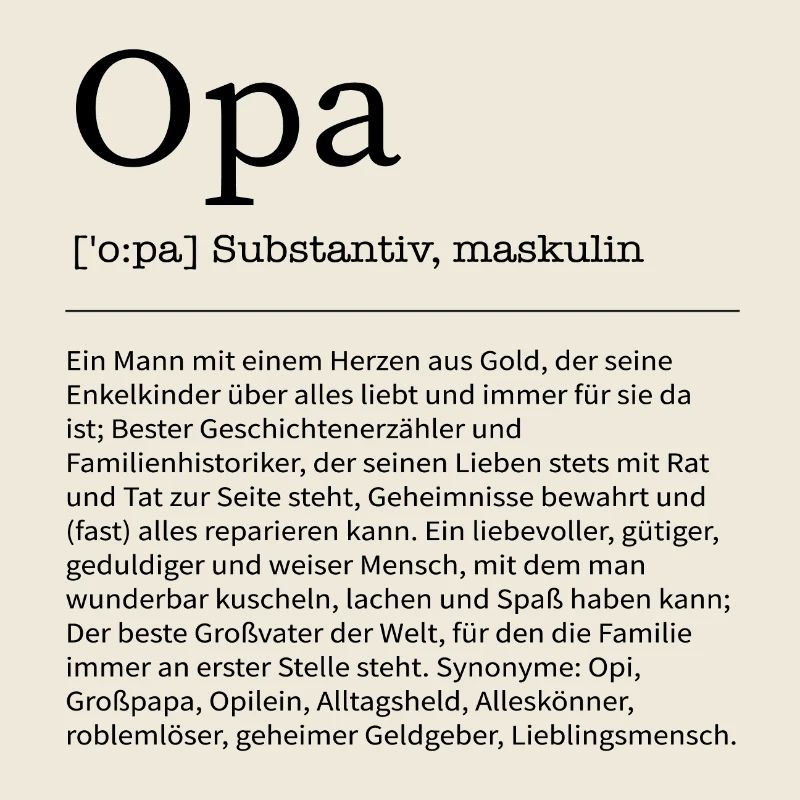 Opa Großvater Danke Spruch Definition Geschenkidee