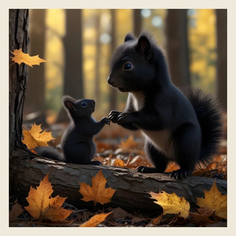 Mutter Eichhörnchen und ihr Baby Kanada