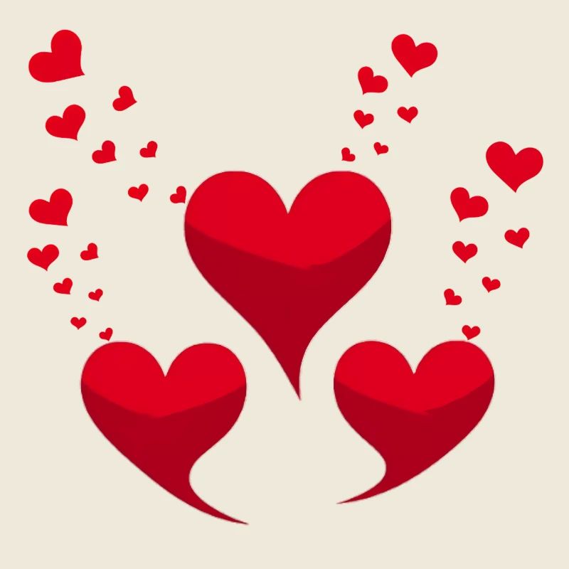 Red hearts