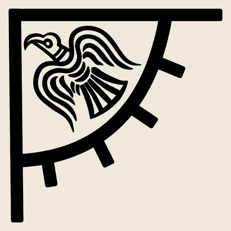 Viking Flag Corner Raven