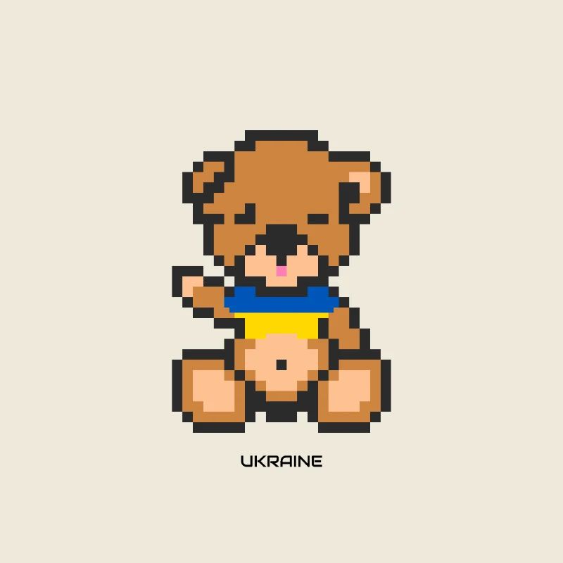 Pixel Bear Ukraine