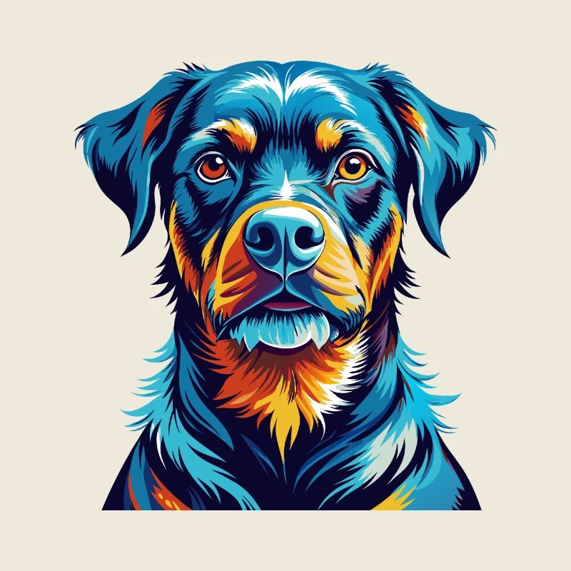 Jamthund Race de chien dessin animé coloré Kawaii
