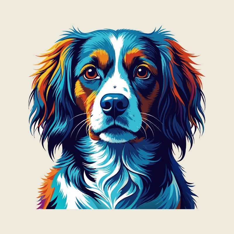 Kooikerhondje Hunderasse Bunte Karikatur Kawaii