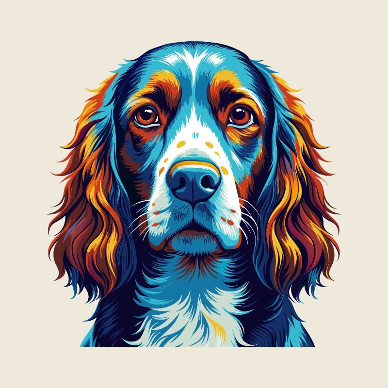 Welsh Springer Spaniel Chien Race Dessin Animé Kawaii