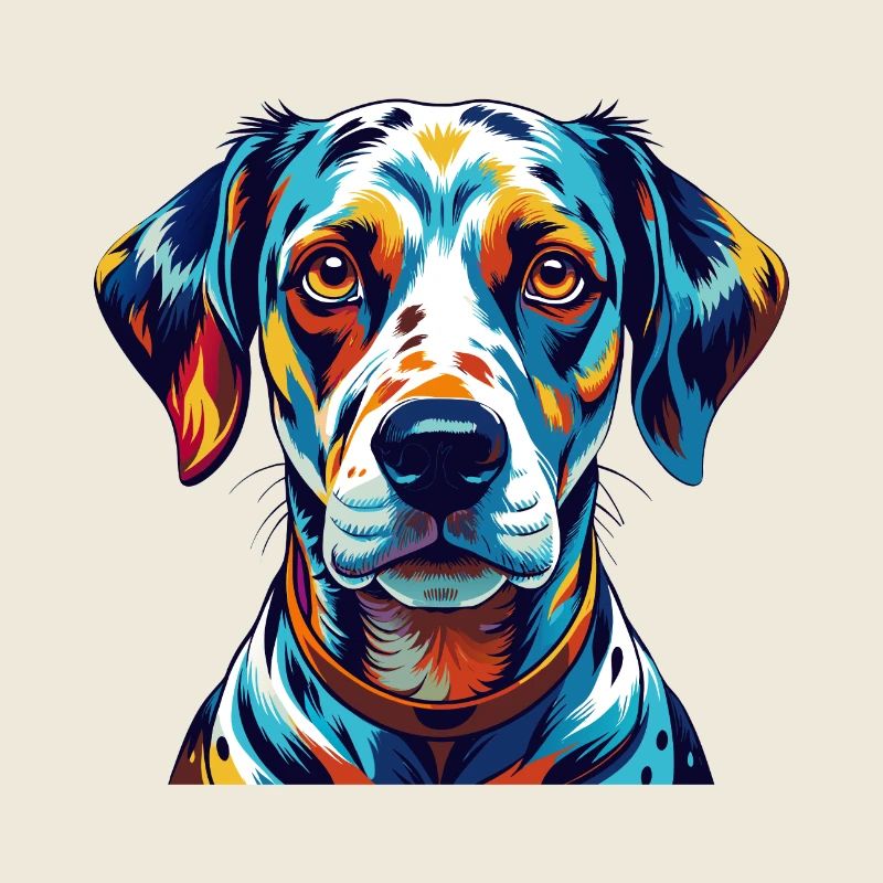 Race de chien dalmatien Dessin animé coloré Kawaii