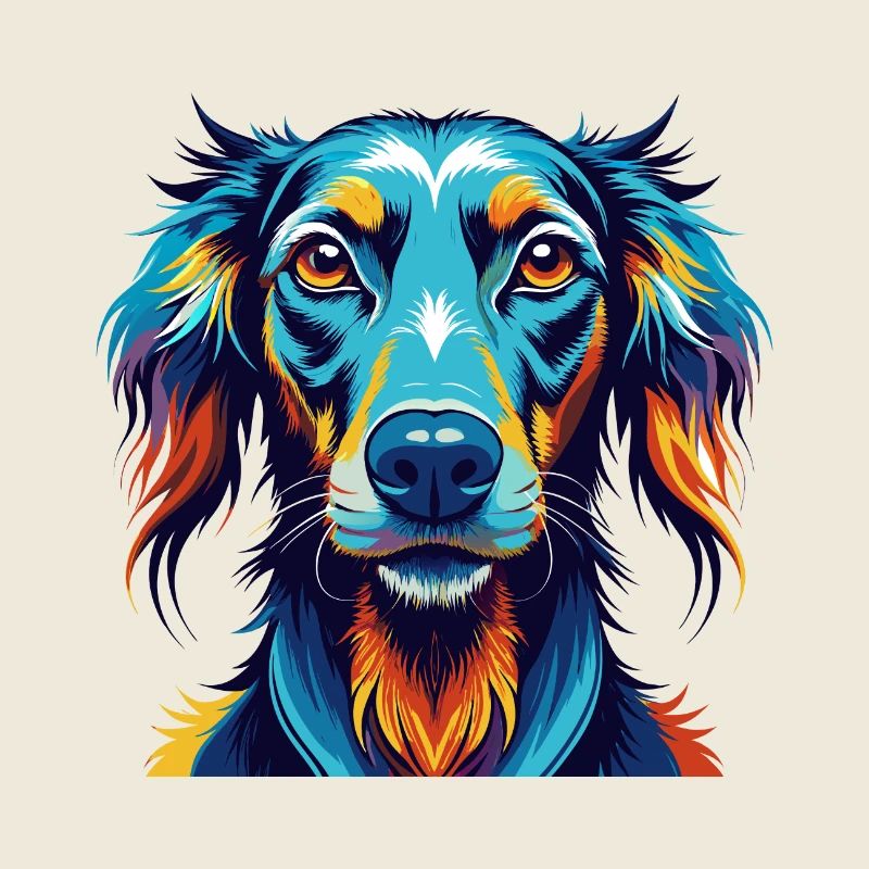 Griechischer Hasenhund Hunderasse Bunte Karikatur Kawaii