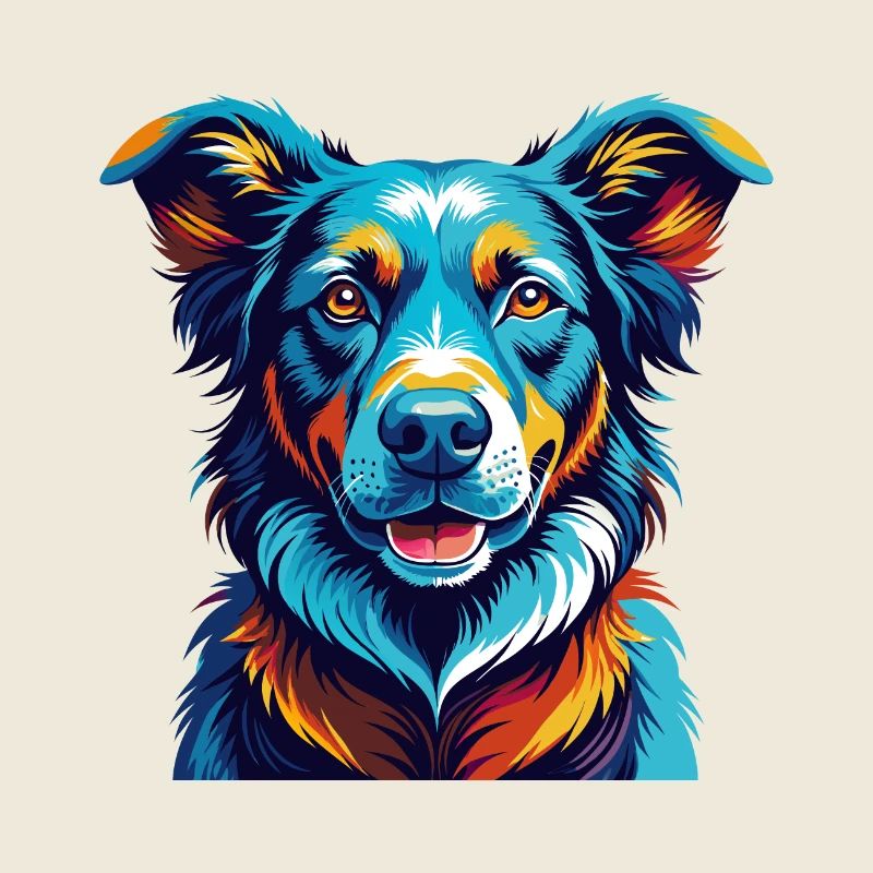 Jamthund Race Chien Coloré Dessin Animé Kawaii