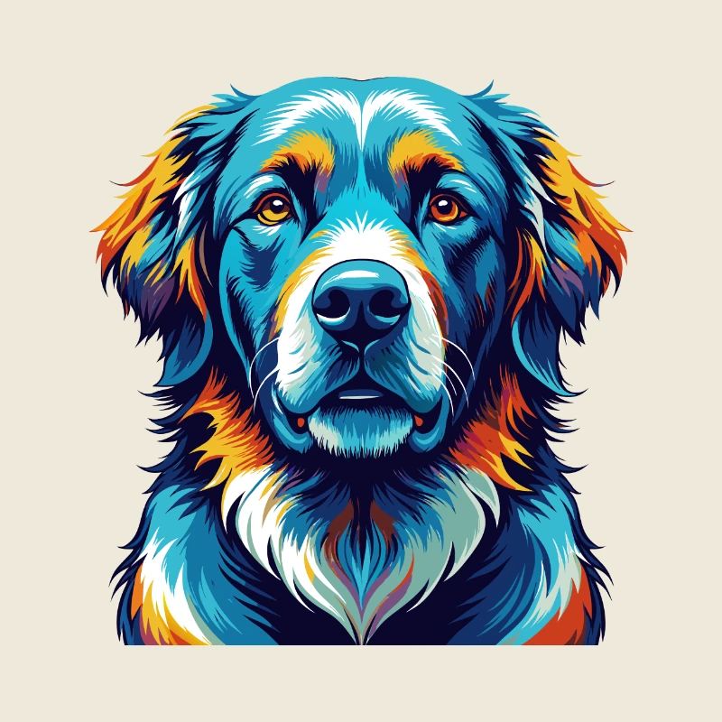 Kuvasz Hunderasse Bunte Karikatur Kawaii