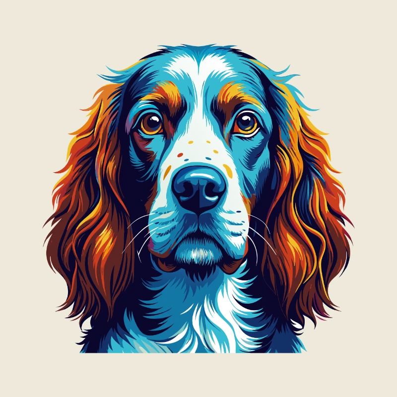 Welsh Springer Spaniel Chien Race Dessin Animé Kawaii