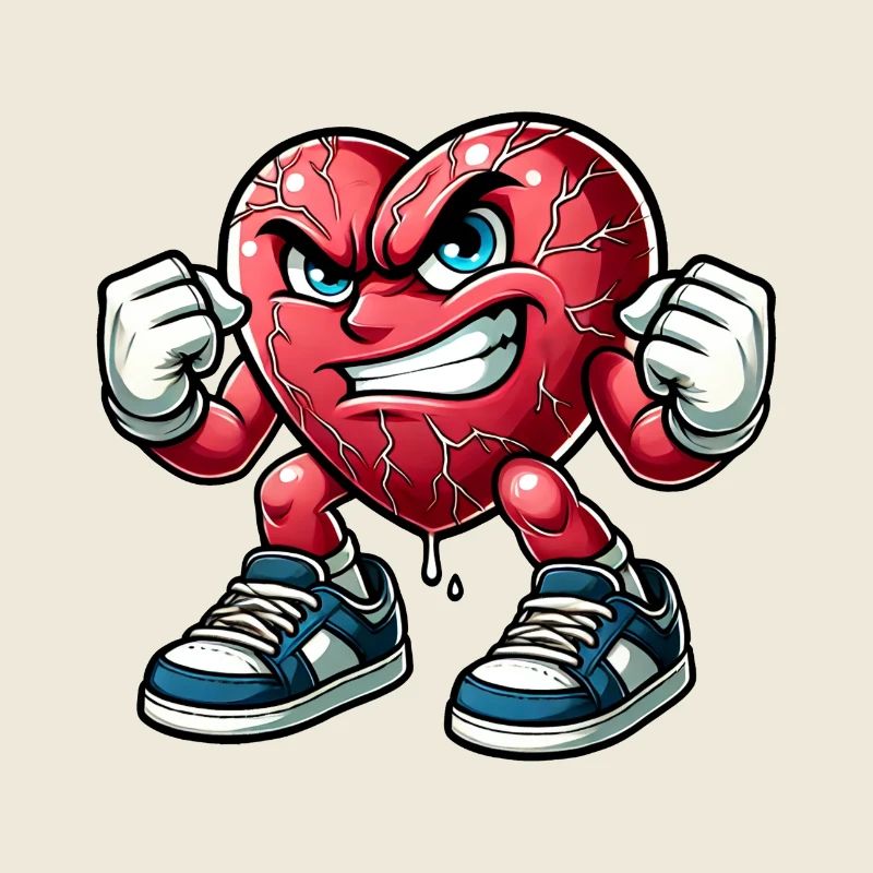 Wütendes Herz Design