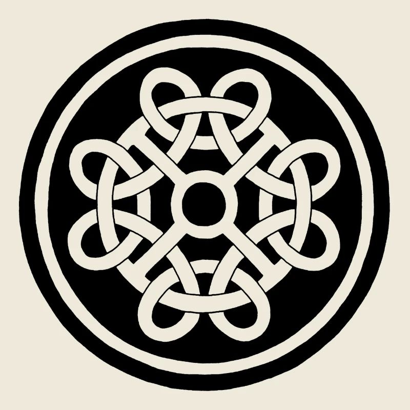 Keltische Blume und schwarzer Talisman