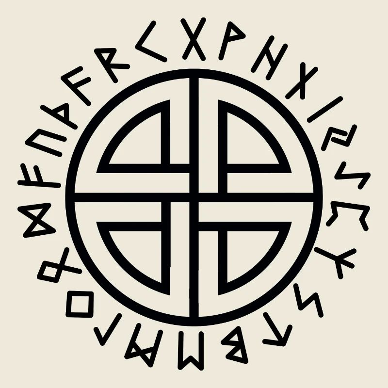 Schwarzer Runen-Schildknoten