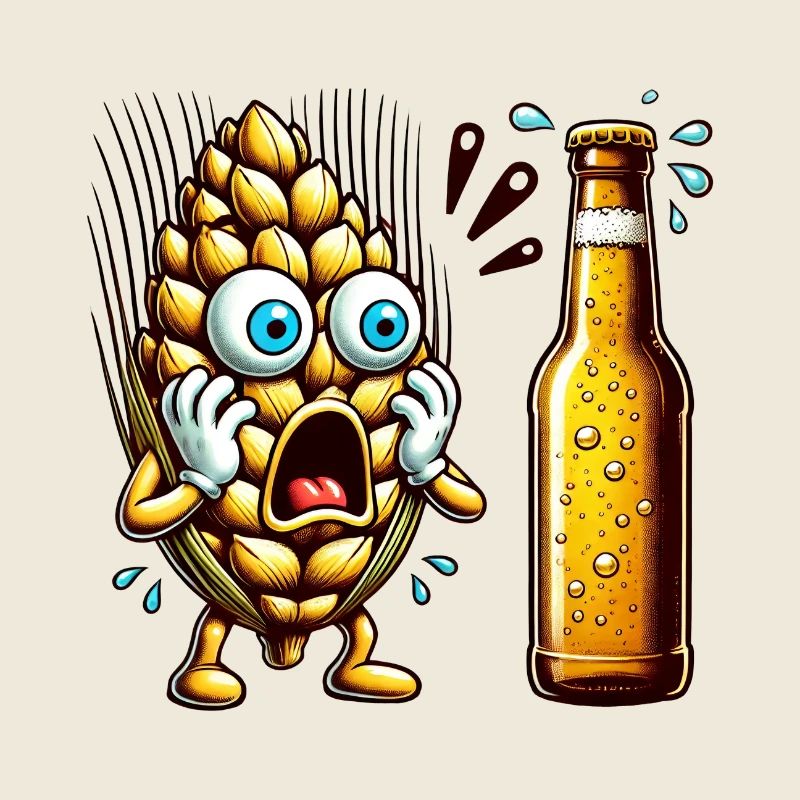Lustige Bier Hopfen Design