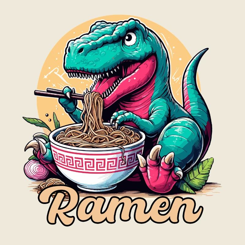 Süßer T-Rex Ramen Dinosaurier Geschenk