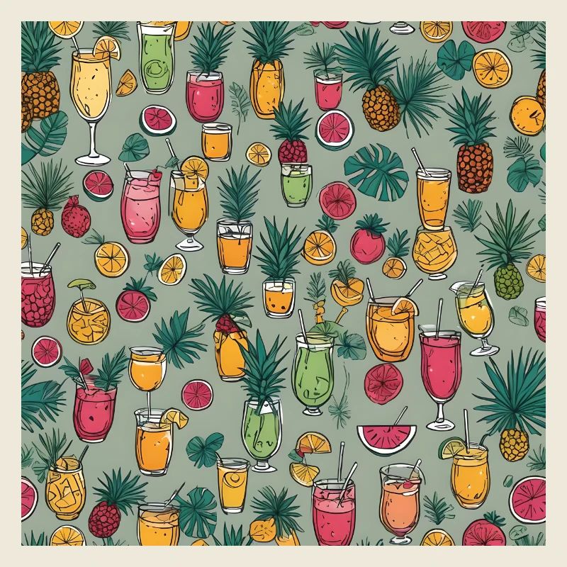 Tropisches Drinkmuster