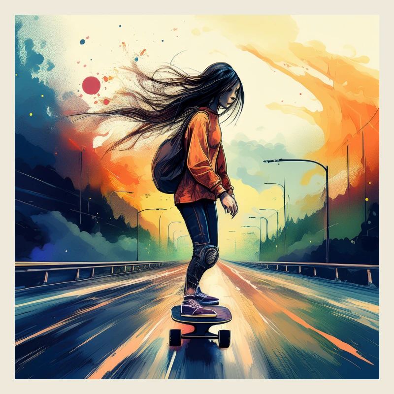 Skaters on the highway