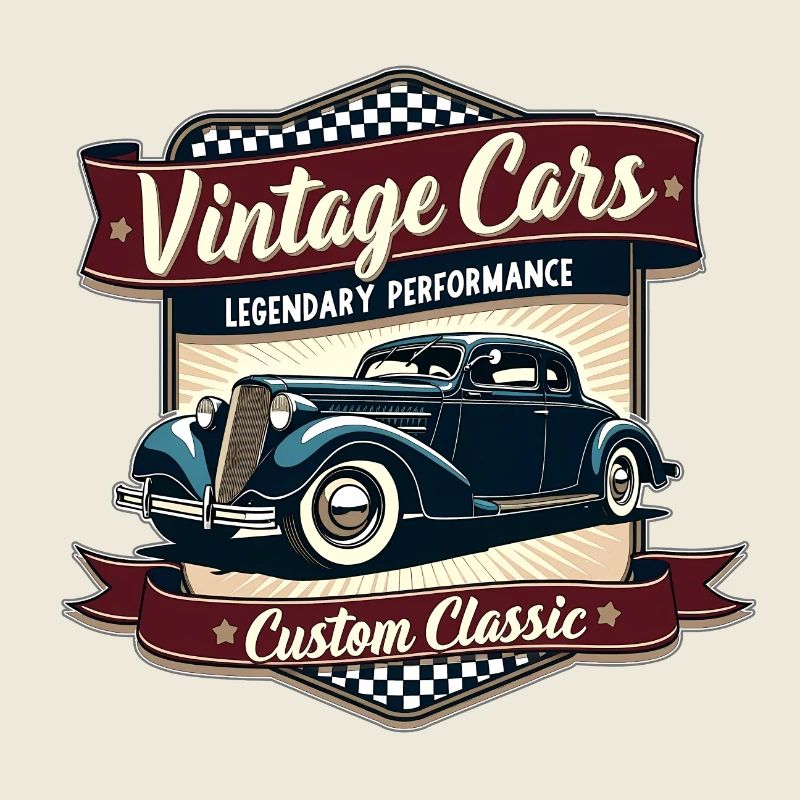 Voiture vintage design rétro