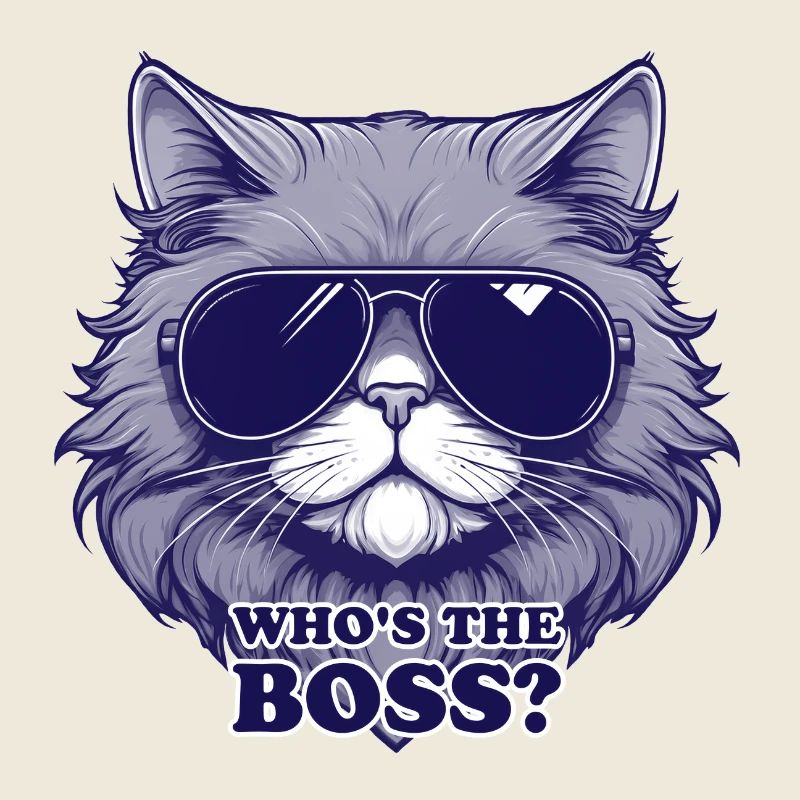 Chat Stylé avec Lunettes de Soleil