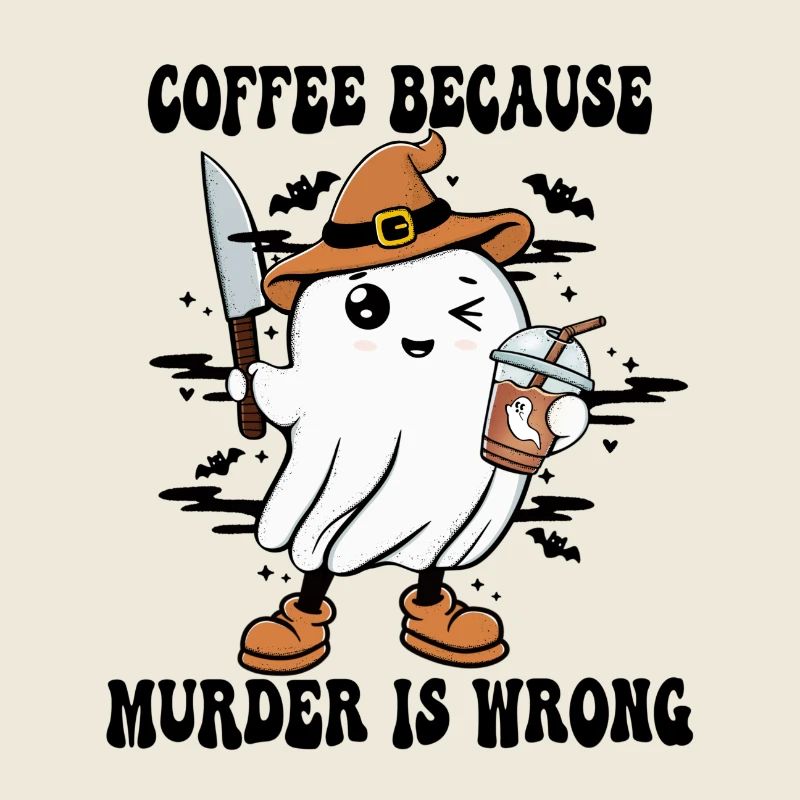 Ghost Witch with Coffee 