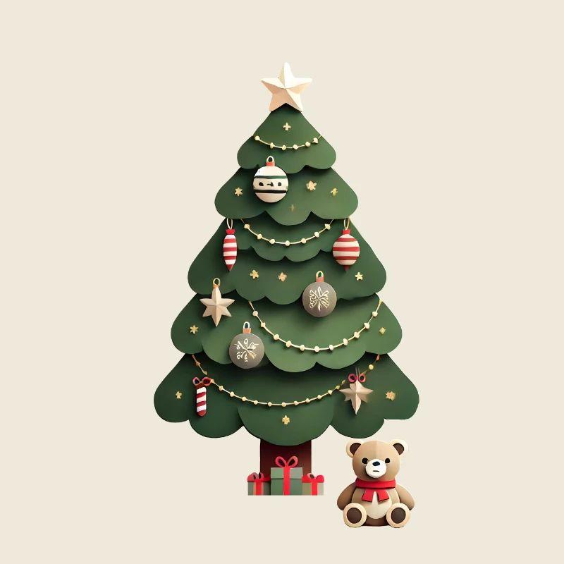 Tannenbaum mit Teddys