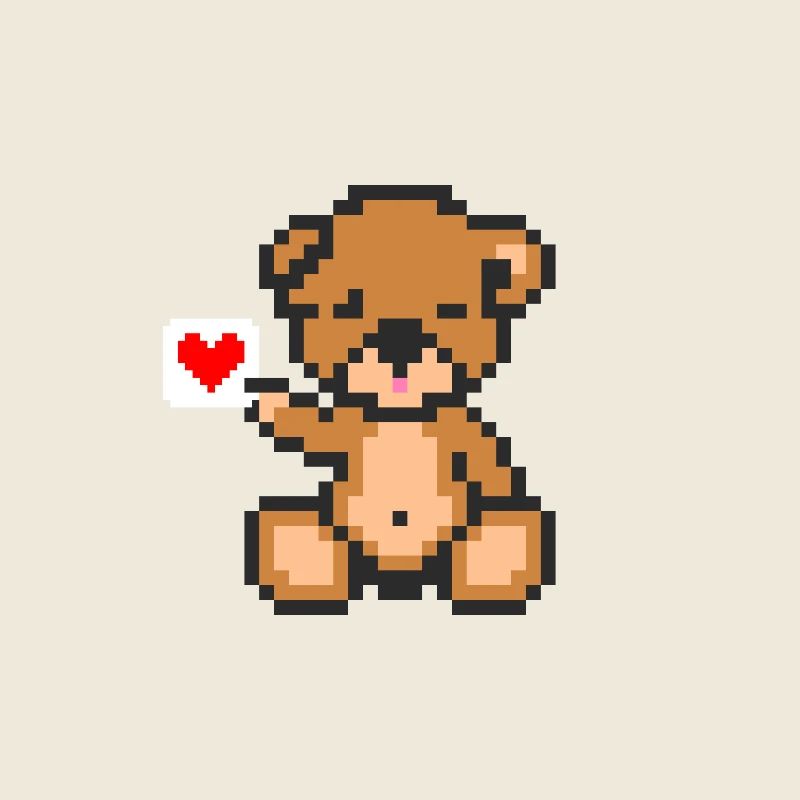 Pixel-Bär-Liebe