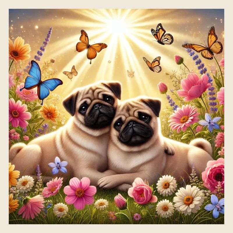 Himmelstruckene Pug Hundefreunde Design