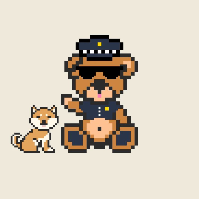 Pixel Bear Police