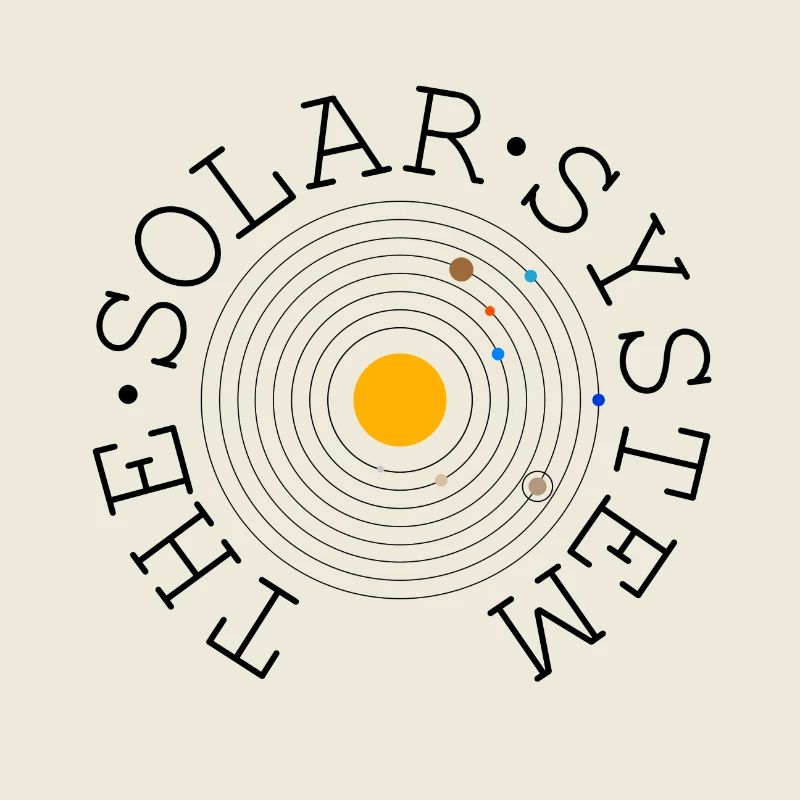 Le système solaire (noir)