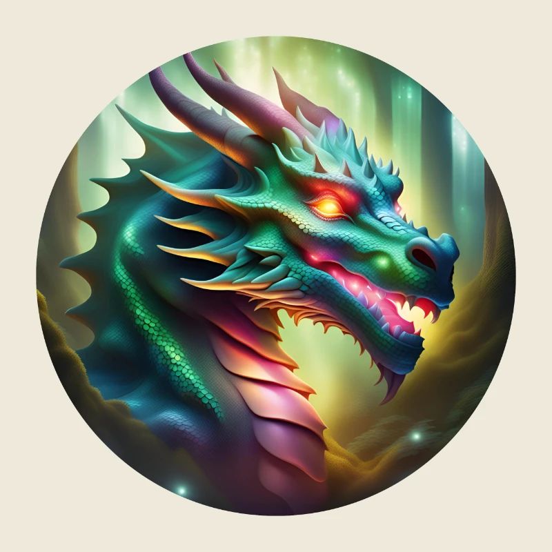 A mystical dragon's head