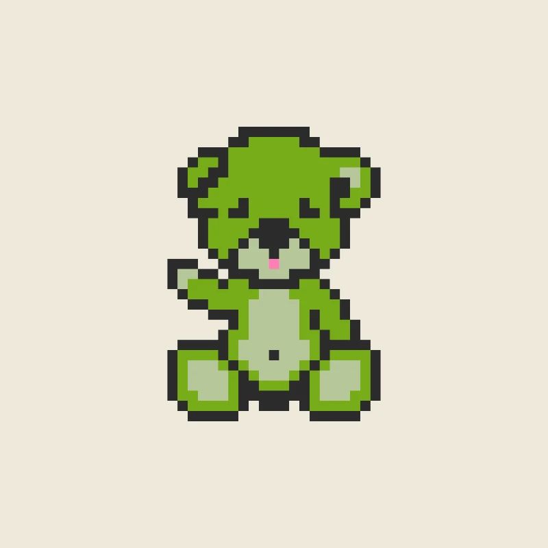 Pixel-Bär-Landschaft