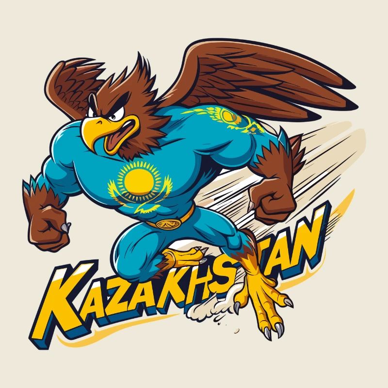 Kazakhstan Superhero Hero Power Eagle Gift