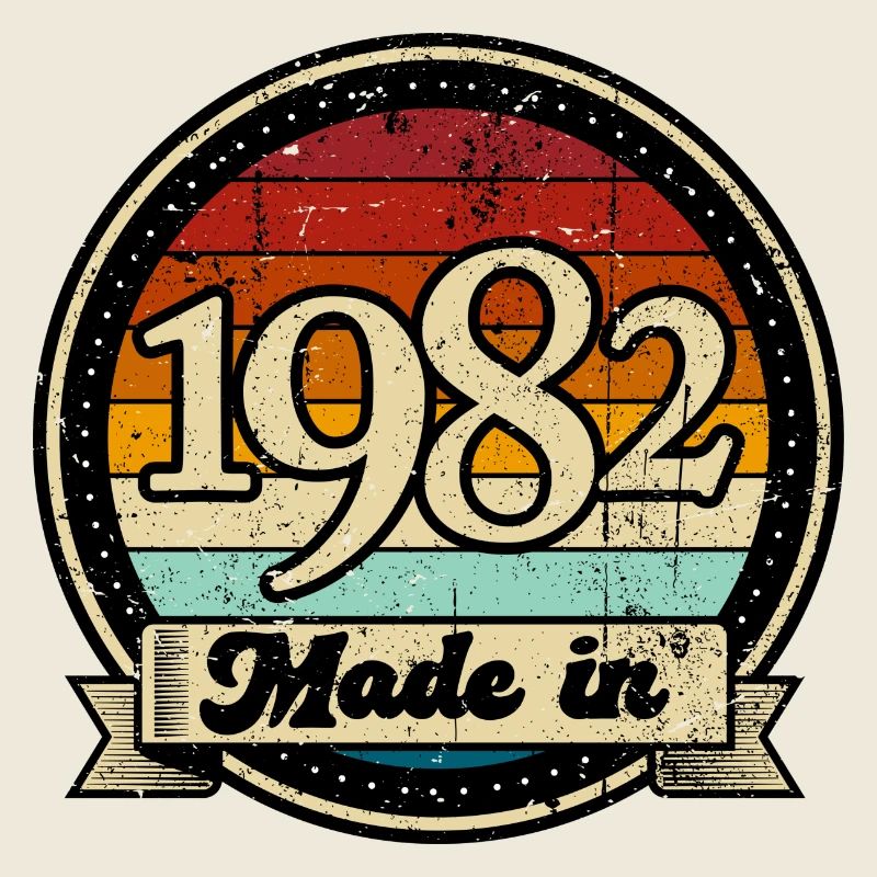 Retro 1982 Made in Vintage Badge