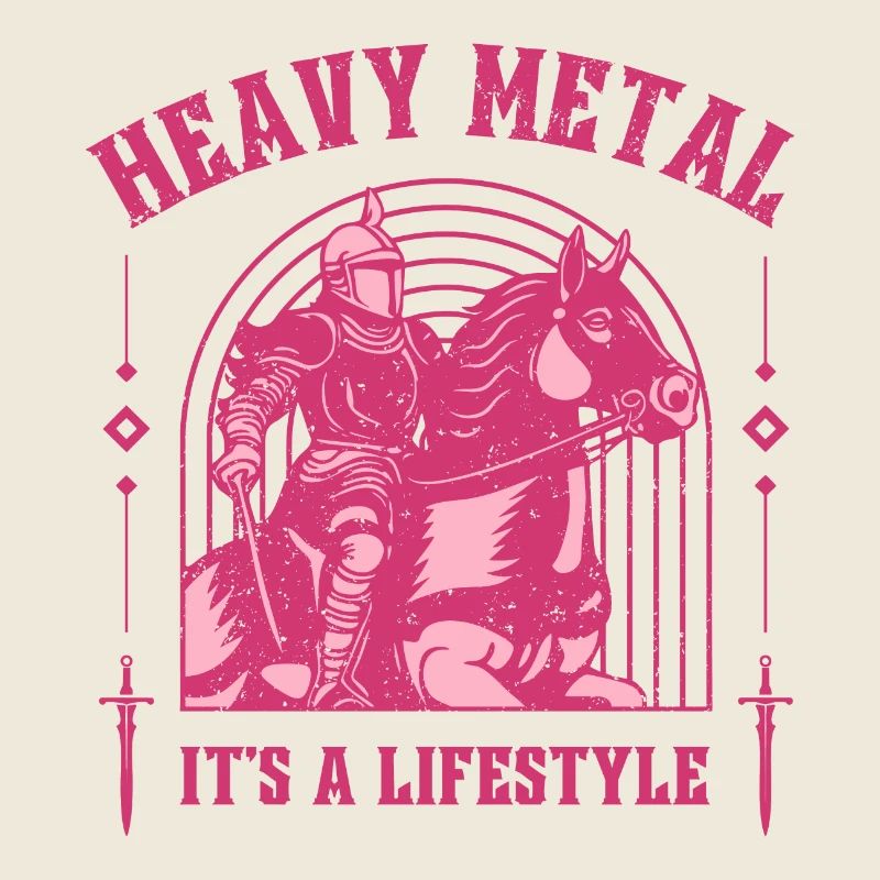 Heavy Metal – Chevalier et cheval Conception médiévale