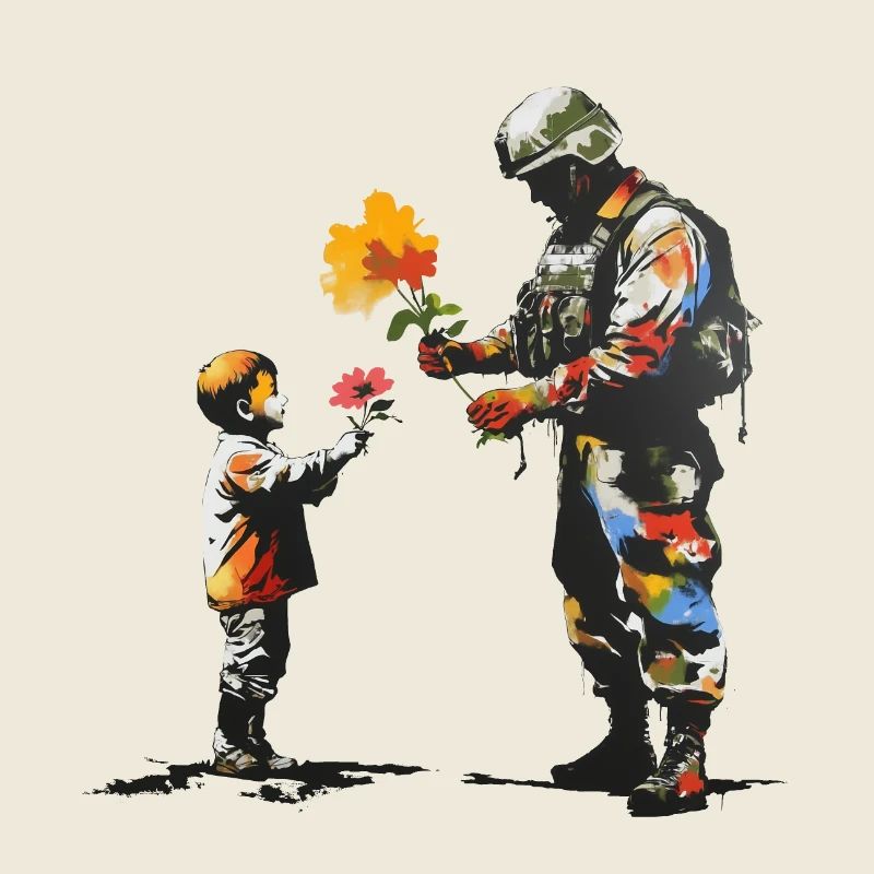 Peace Flower Graffiti