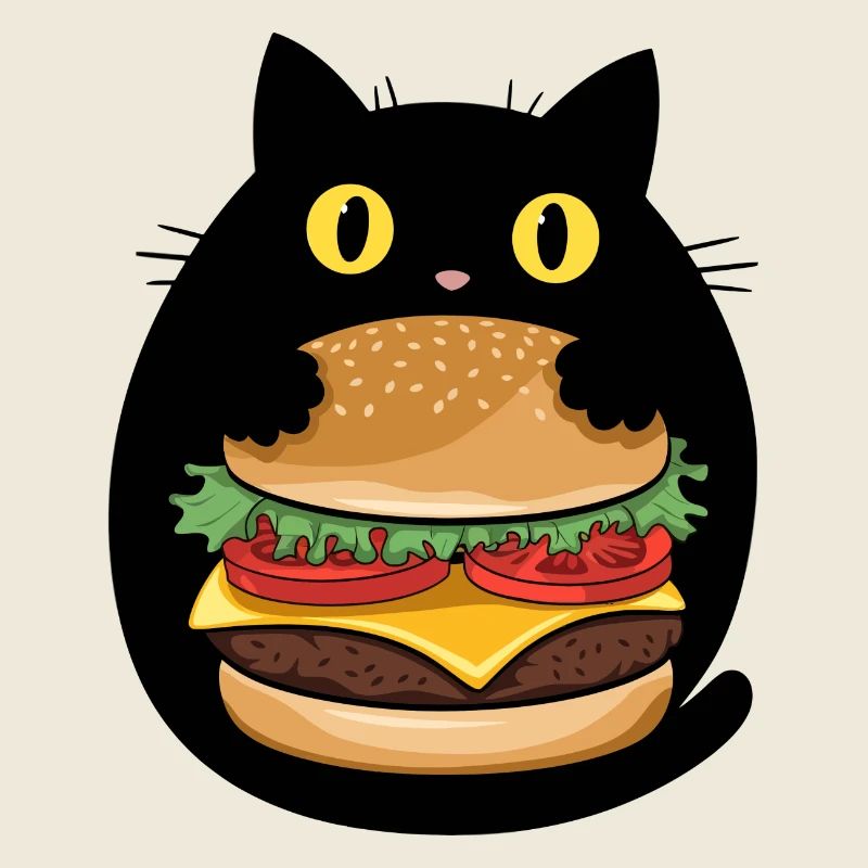 Burger Cat Pop Art