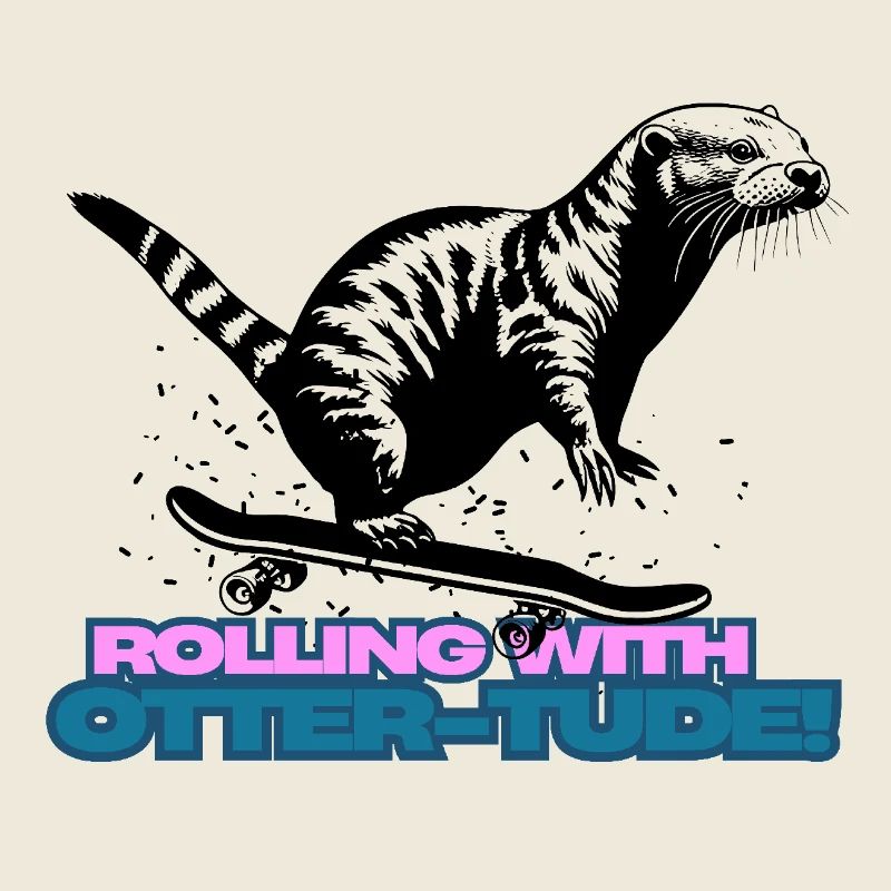 Rolling with otter-tude Skateboard Otter
