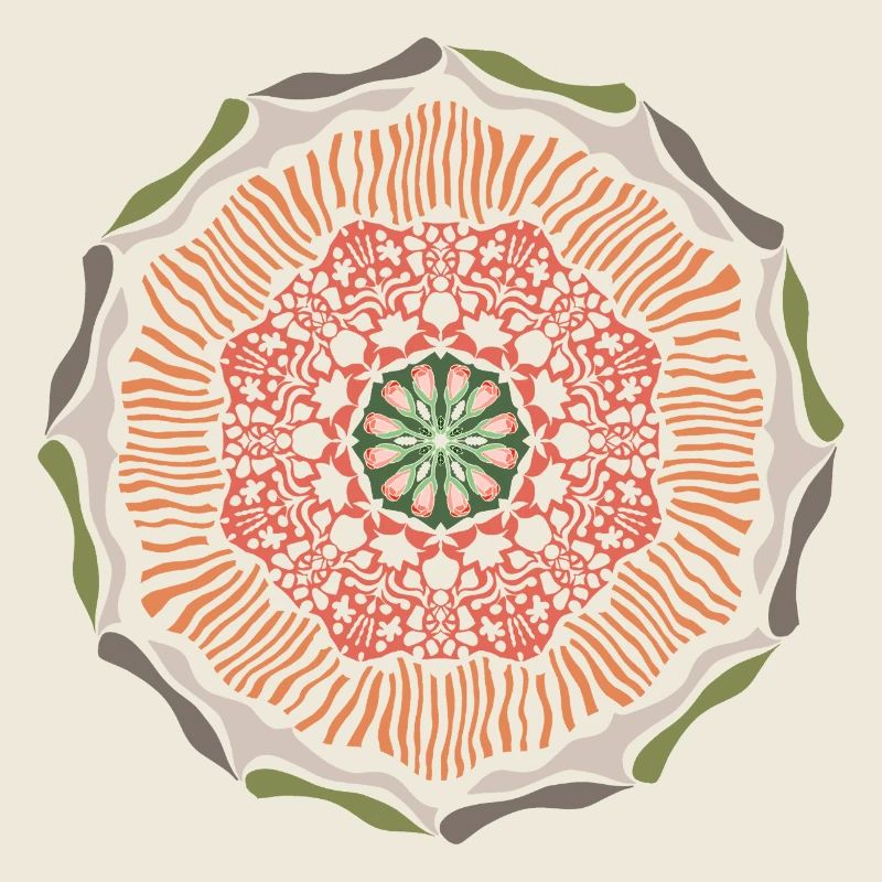 Mandala in spring colors