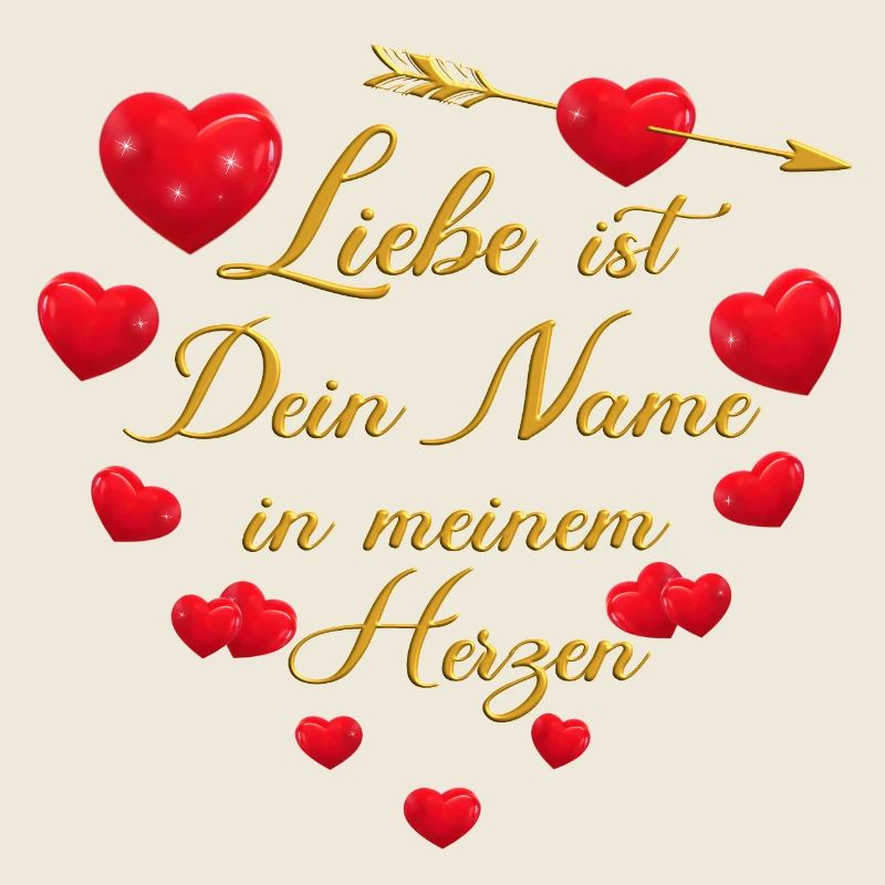 Romantisches Herz-Design - Liebe ist dein Name